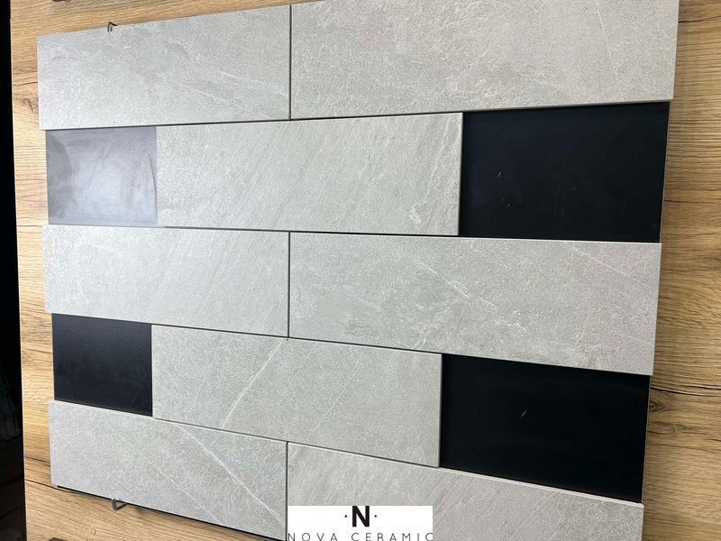 Плитка Грубка и Фасад LINE LIGHT GREY 2037 фото